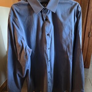 Mens Express Classic Blue Dress Shirt